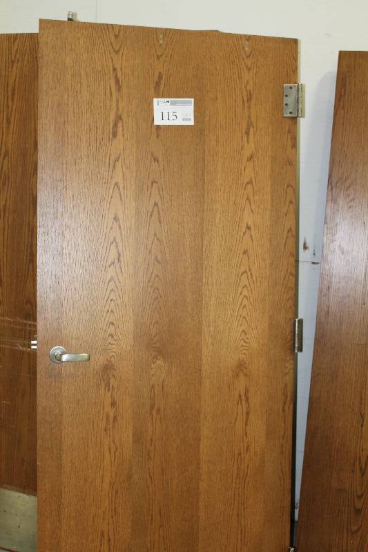 Lot Of 2 Warnock Hersey Interior Wood Fire Doors W Hardware