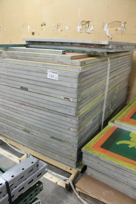 lot 149 image: Lot of (31) Screen Printing Frames