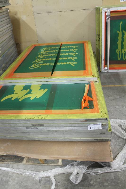 lot 150 image: Lot of (10) Screen Printing Frames