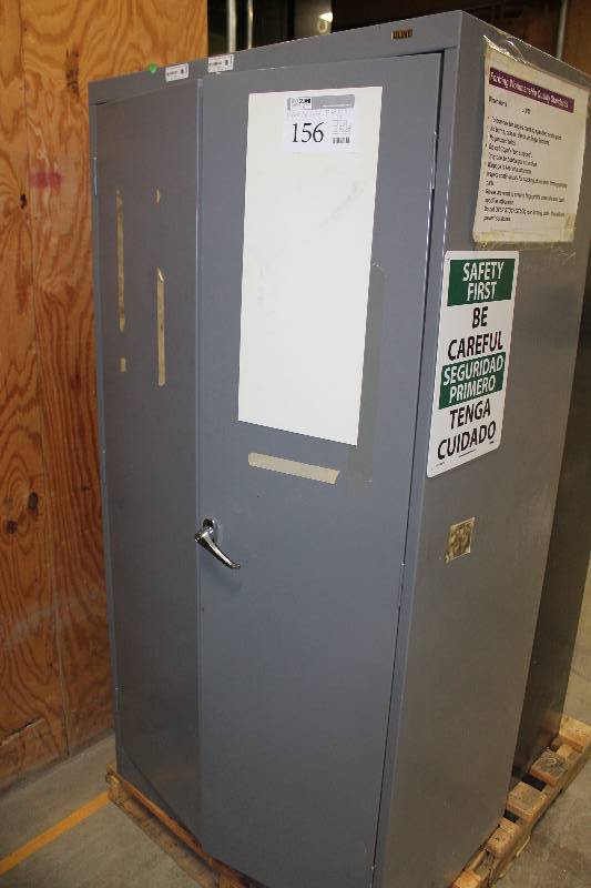 lot 156 image: 2-Door Metal Office Supply Cabinet