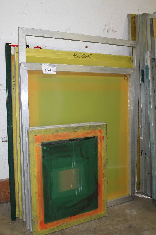 lot 159 image: Lot of (9) Screen Printing Frames