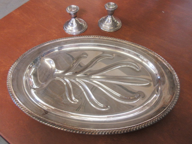STERLING SILVER CANDLESTICK HOLDERS