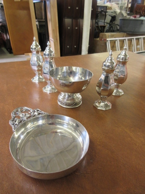 WALLACE SILVER  CO. SALT AND PEPPER SHAKERS AND MORE
