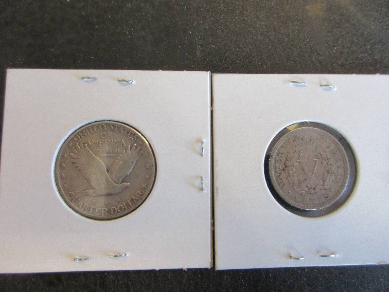 1908 BARBER NICKEL AND 1930-P LIBERTY QUARTER