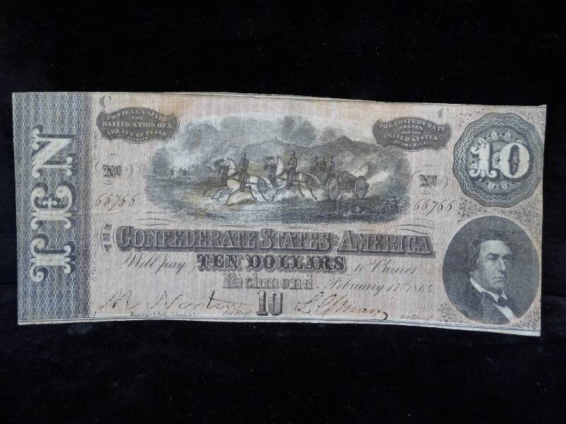 $10 Bill Confederate States of America