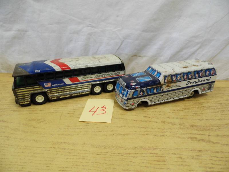 Greyhound Tin Toy Buses