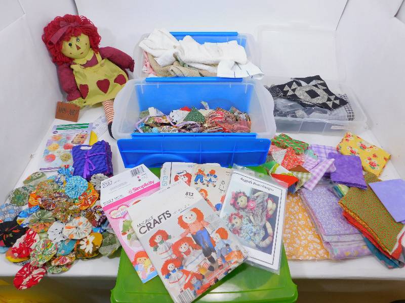 Materials And Raggedy Ann Doll