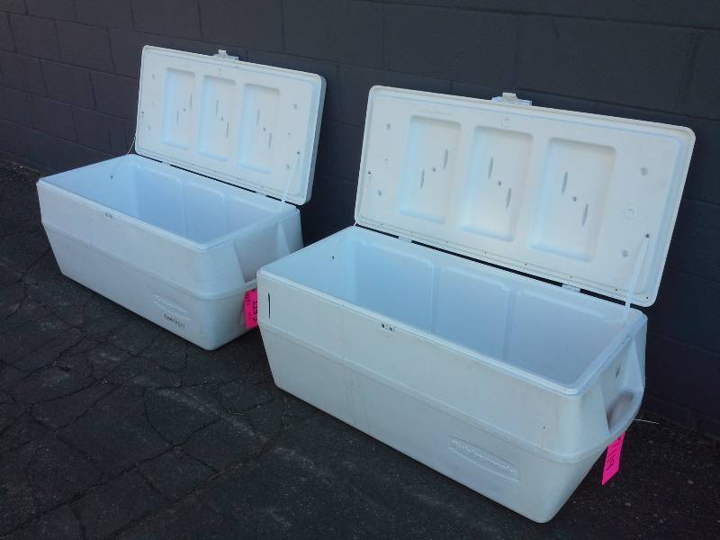 Pair of Rubbermaid 150QT Coolers