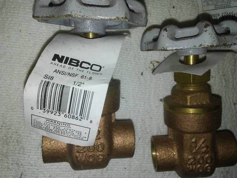 lot 45 image: NEW Brass plumbing shut off valves and a lot of plumbing supplies