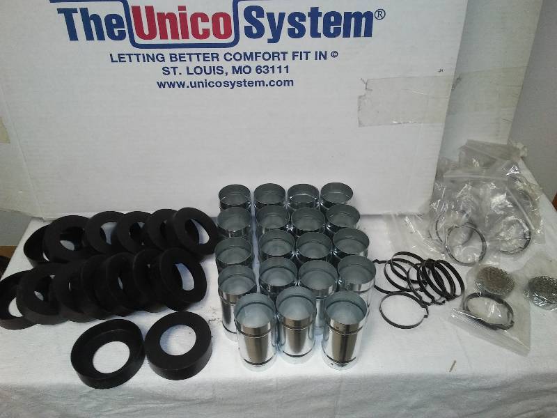 lot 59 image: 2 in. Duct work fittings, clamps,