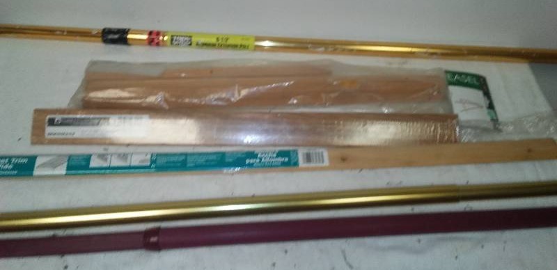lot 68 image: New Easel Extension pole and rods, Wood Floor transitions  NEW