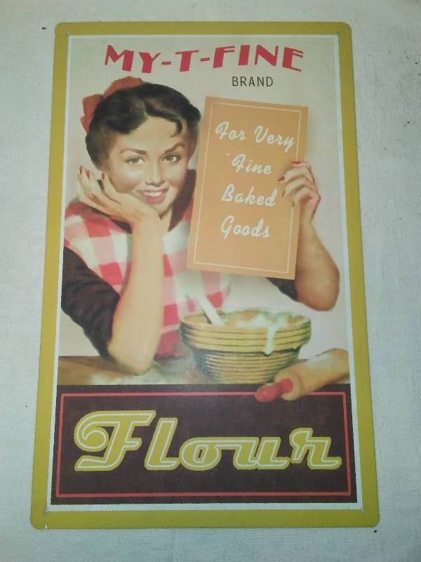 lot 80 image: My-T-Fine Flour Sign
