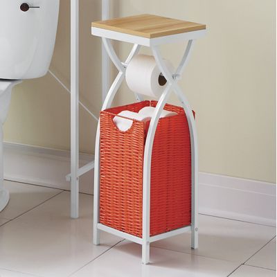 lot 23 image: Cross Basket Toilet Paper Holder op...