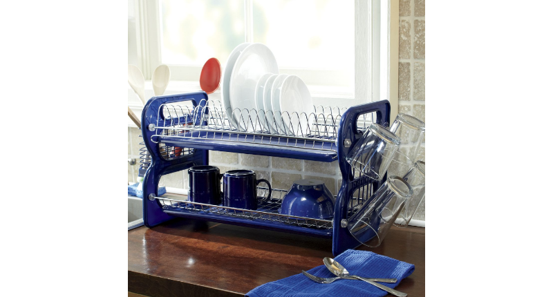 lot 36 image: 2-Tier Dish Rack open box Retail $2...