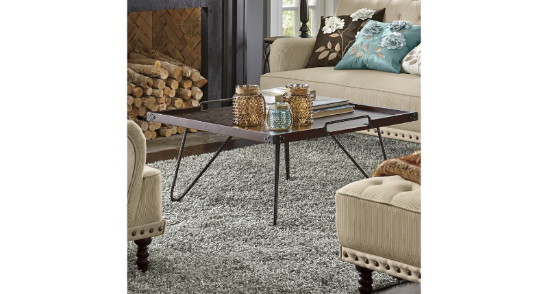 lot 117 image: Square Wooden Coffee Table open box...