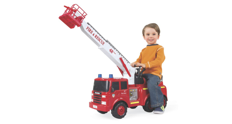 lot 127 image: Action Fire Engine Ride-on Toy open...