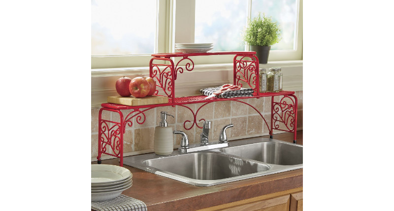 lot 199 image: 2-Tier Scroll Sink Shelf open box R...