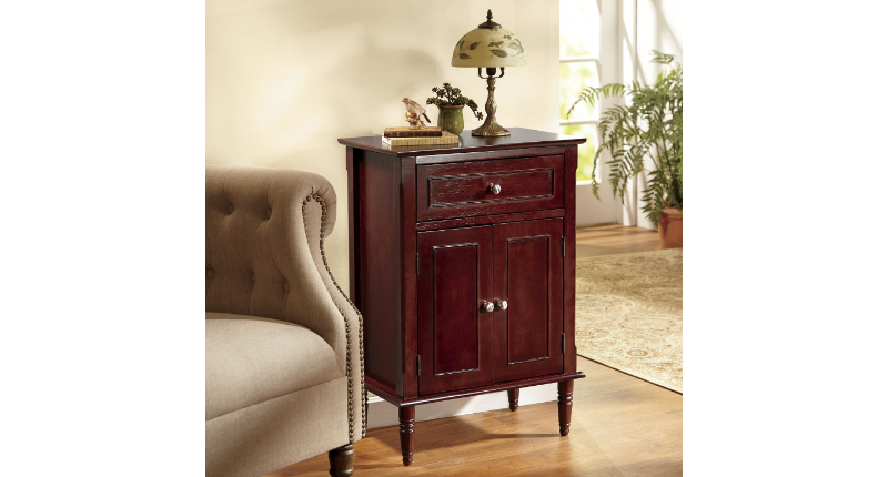 lot 206 image: Cherry Cabinet open box Retail $149...