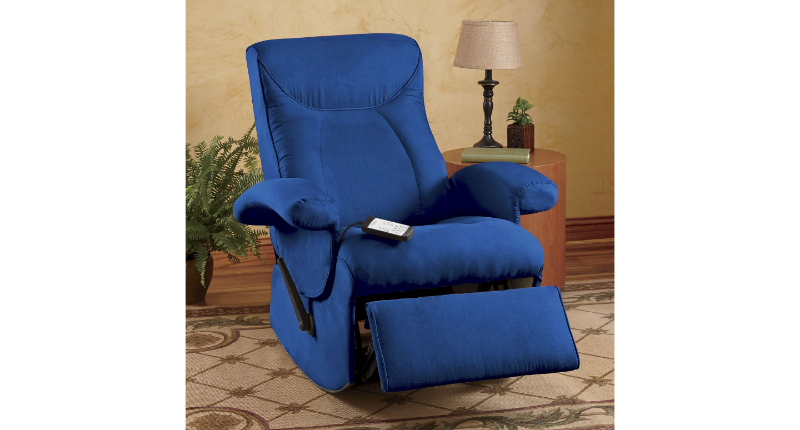lot 214 image: Blue Rocking Massage Chair open box...