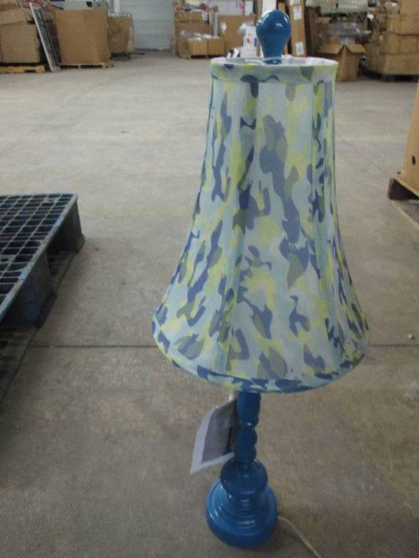 lot 1 image: Blue Table Lamp...