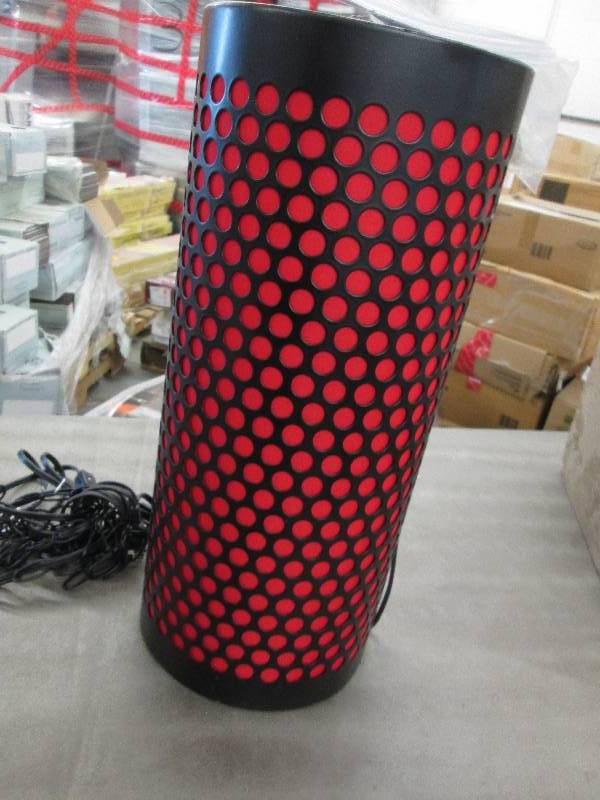 lot 3 image: Red Pendant lamp Retail $79.99...