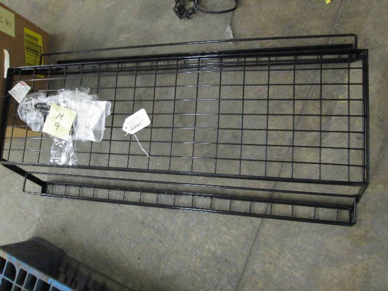 lot 9 image: Black Ceiling Pot & Lid Rack...