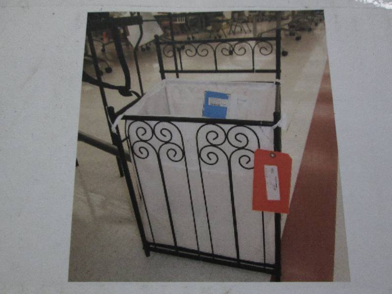 lot 21 image: Scroll Hamper open box Assembly req...