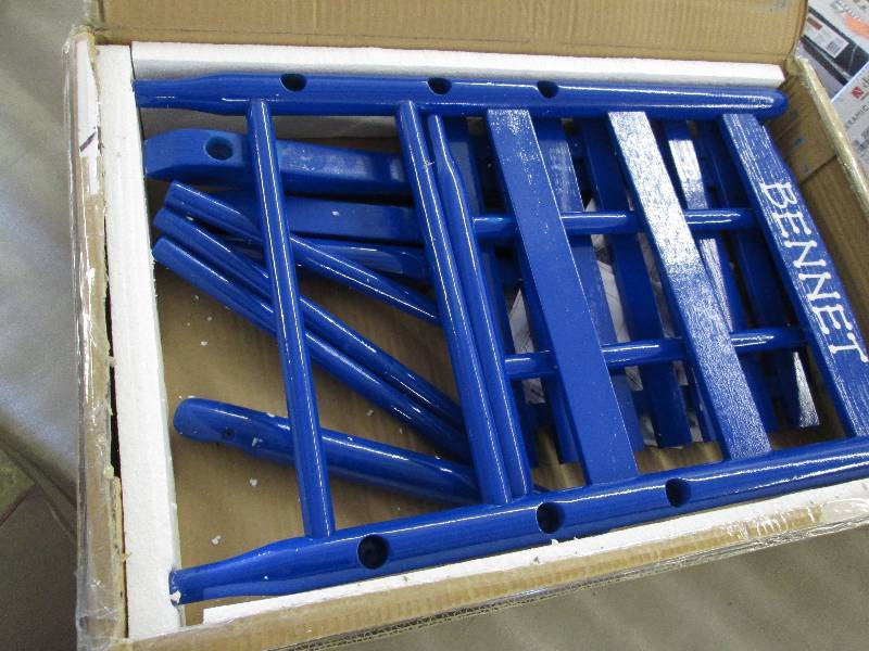 lot 47 image: Personalized Child Rocker in Blue- ...
