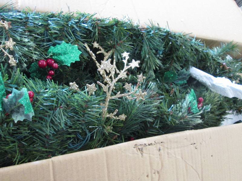 lot 74 image: Lit Holiday Potted Greens -tested R...