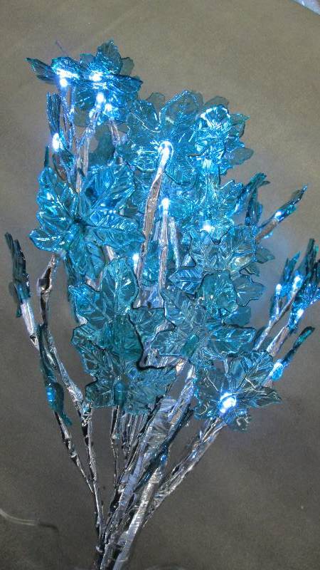 lot 78 image: LED Lit Teal Tree open box, not all...