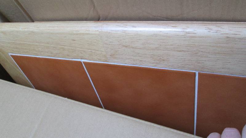 lot 116 image: Tile Top Dining Table- one tile dam...