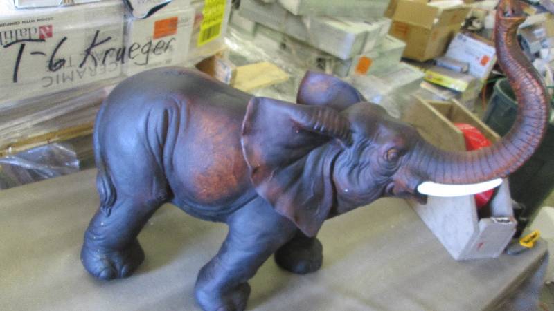 lot 141 image: Large Dcor Elephant 25 inches hig...