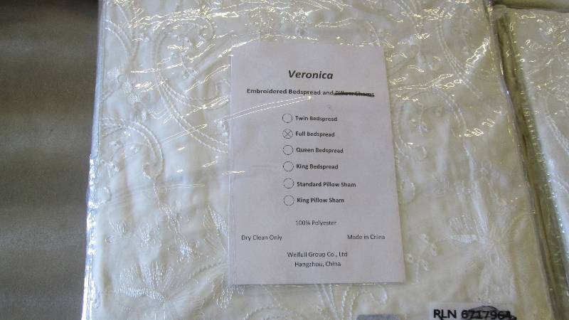 lot 170 image: Veronica Embroidered Full Bedspread...