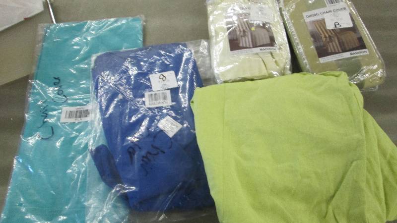 lot 187 image: Lot of 5 Dining Chair Covers...