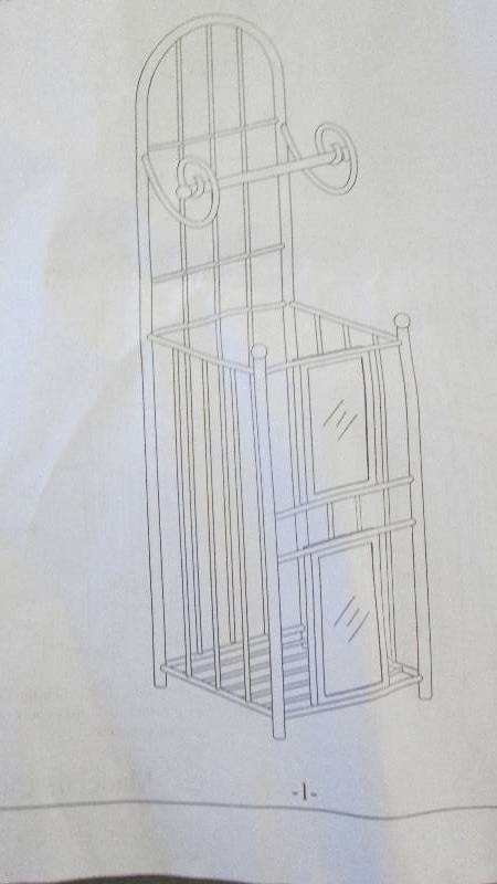 lot 193 image: Hammered Glass TP Holder-white open...