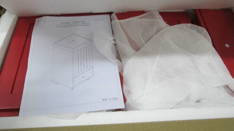 lot 217 image: Rolling Trash Bin open box Retail $...