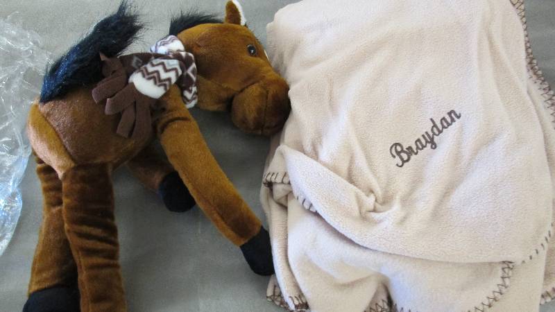 lot 234 image: Pre-Personalized Blanket & Plush An...