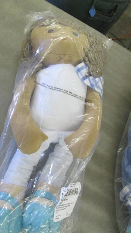 lot 239 image: Large Soft Doll with Pre-personaliz...
