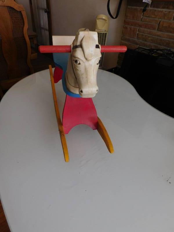 lot 26 image: Vintage Toy Rocking Horse