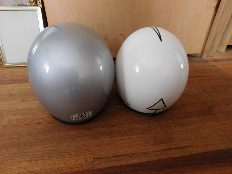 lot 62 image: 1970s Safety Helmets
