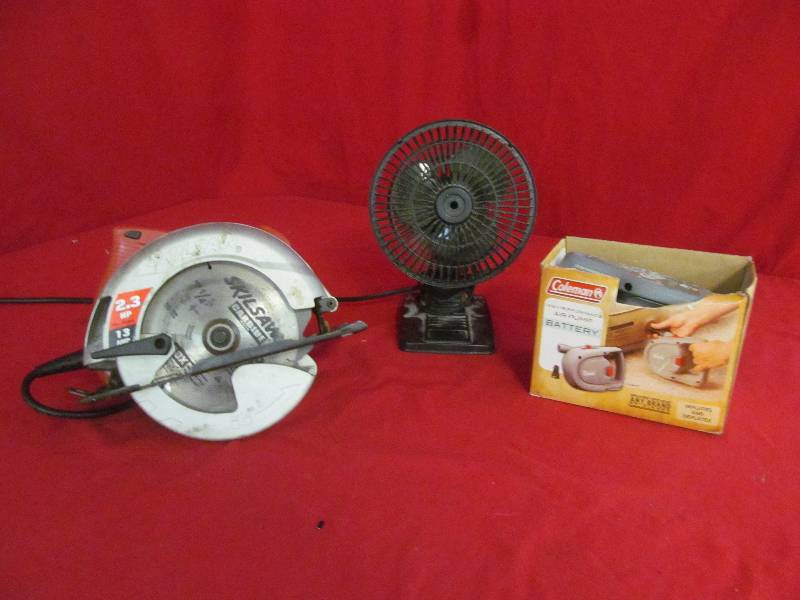 coleman air pump, SkilSaw.fan