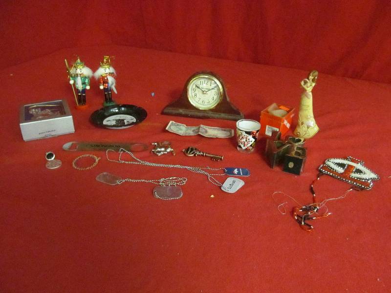 Mantle clock, keepsakes