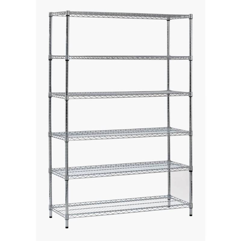 HDX 72 in. H x 48 in. W x 18 in. D 6-Shelf Steel Shelving Unit in Zinc not used