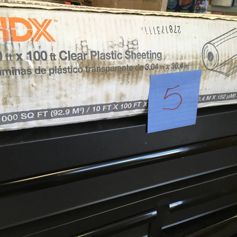 HDX 10 ft. x 100 ft. Clear 6 mil. Plastic Sheeting-CFHD0610C new