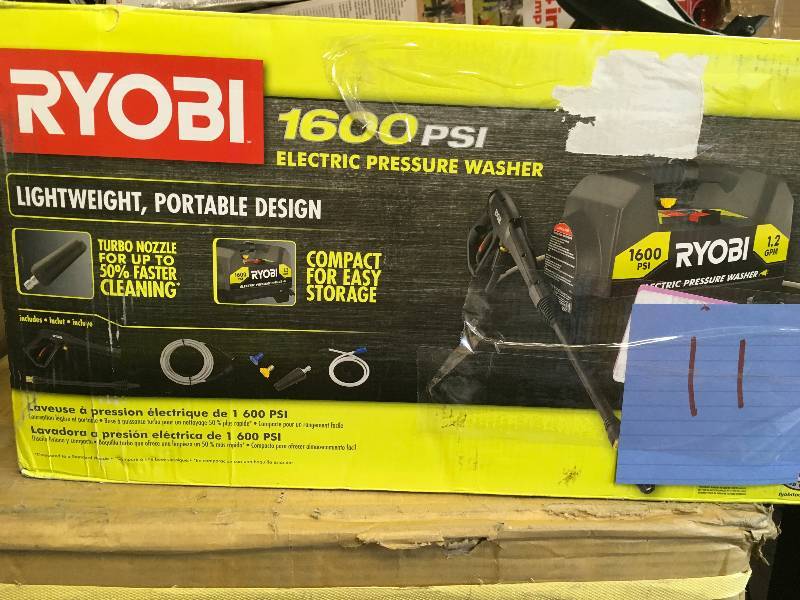 Ryobi Pressure Washers 1600 Psi 1.2-gpm Electric not used