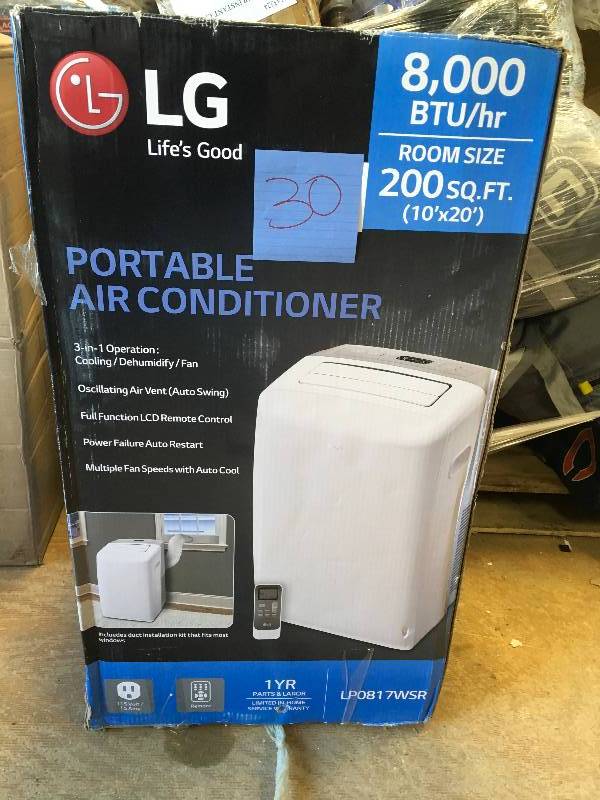 LG LP0817WSR 8,000 BTU Portable AC not used