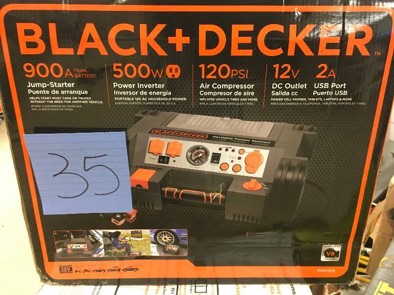 BLACK-DECKER-PPRH5B-Portable Power Station 900 peak