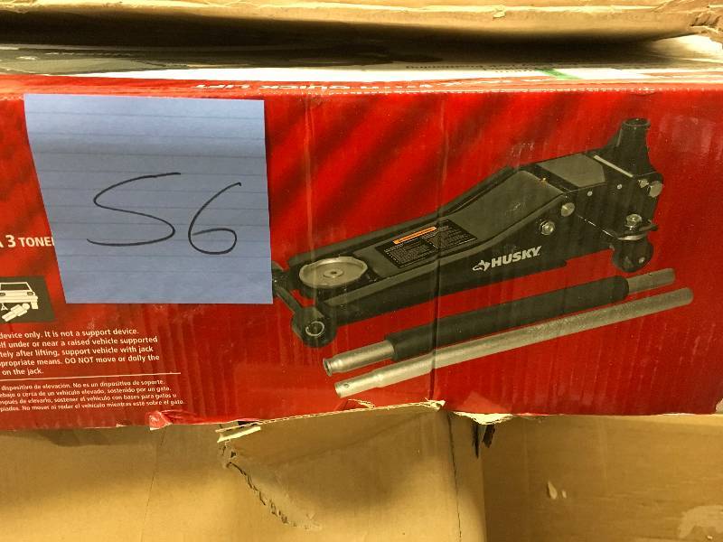 Husky 3-Ton Low Profile Floor Jack with Speedy Lift open box never used