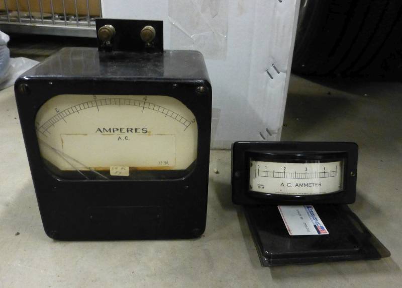 antique ammeters, the larger one is...