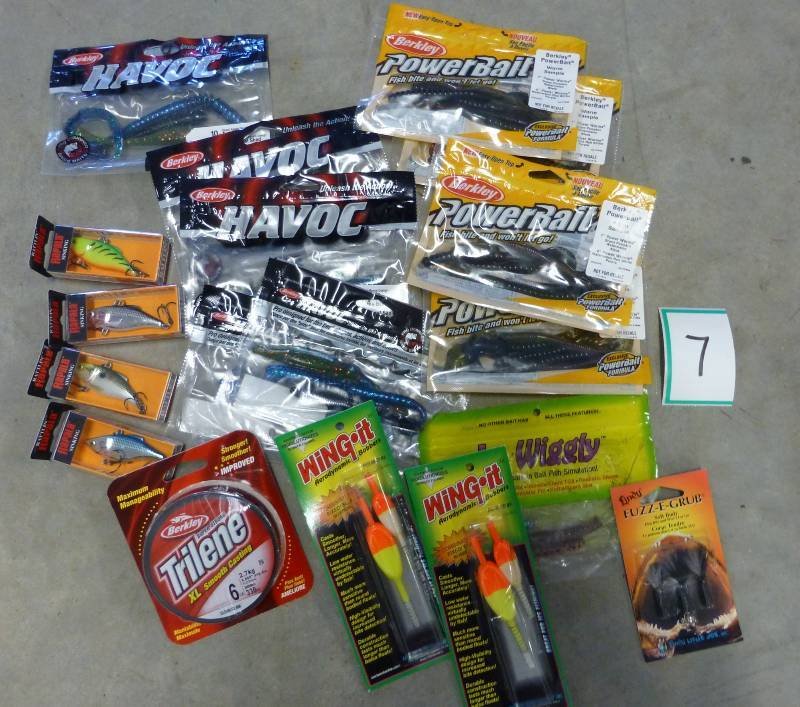 lot of fishing lures, plastic baits...